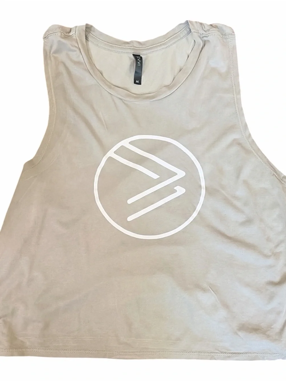 Alo Women’s Cropped Muscle Tank in Light Taupe